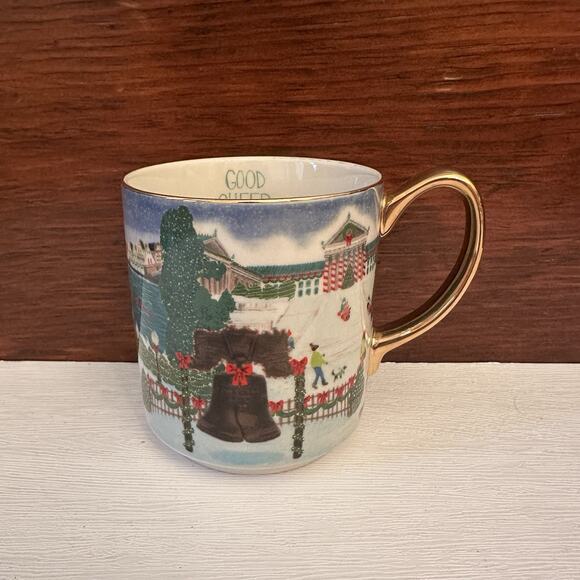 Anthropologie Good Cheer From Philly Mug 2024 Philadelphia Christmas Holiday - Picture 1 of 6